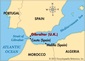 Ceuta y Melilla encuentros juego online, fotografía de un mapa de España y parte de Africa