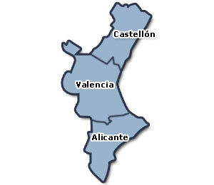 Salones en la Comunidad Valenciana: un bucle sin fin, fotografía del mapa de la Comunidad Valenciana