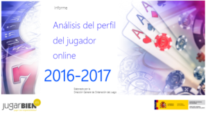 Informe de la DGOJ: Análisis del Perfil del jugador online, cartel de la página web