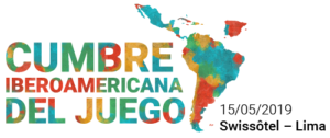 Loyra en la VI Cumbre Iberoamericana del Juego, fotografía del logotipo de la cumbre iberoamericana del juego.