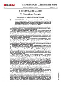 Decreto 21/2020 de Madrid, fotografía del texto escrito